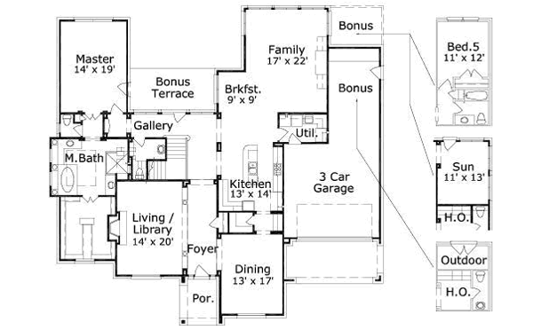 main floor house blueprint
