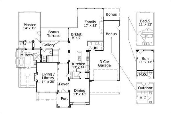 main floor house blueprint
