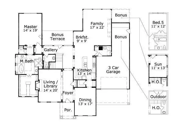 main floor house blueprint