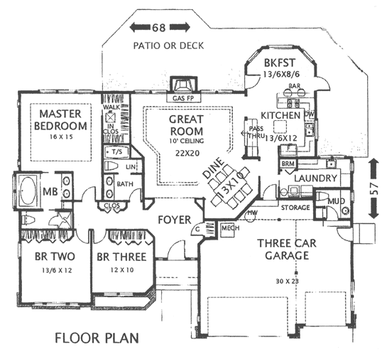main floor house blueprint