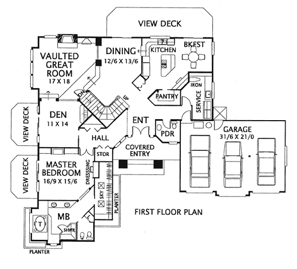 main floor house blueprint