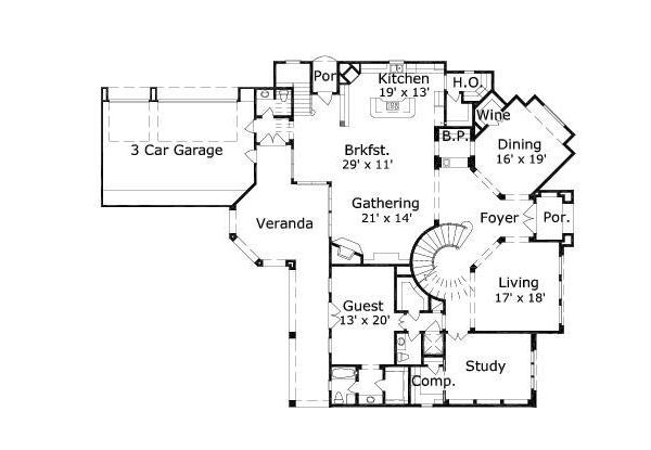 main floor house blueprint