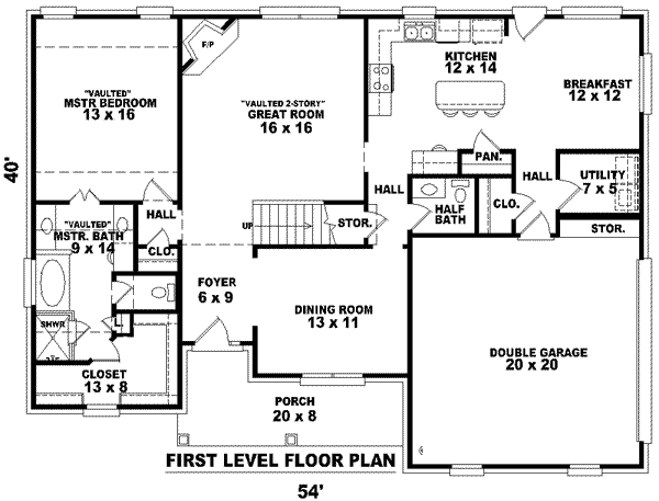 main floor house blueprint