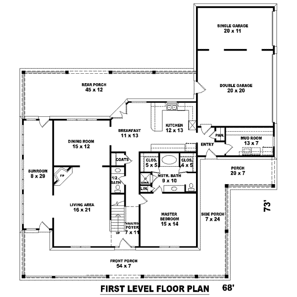 main floor house blueprint