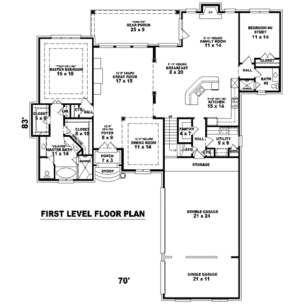main floor house blueprint
