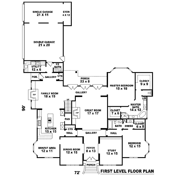 main floor house blueprint