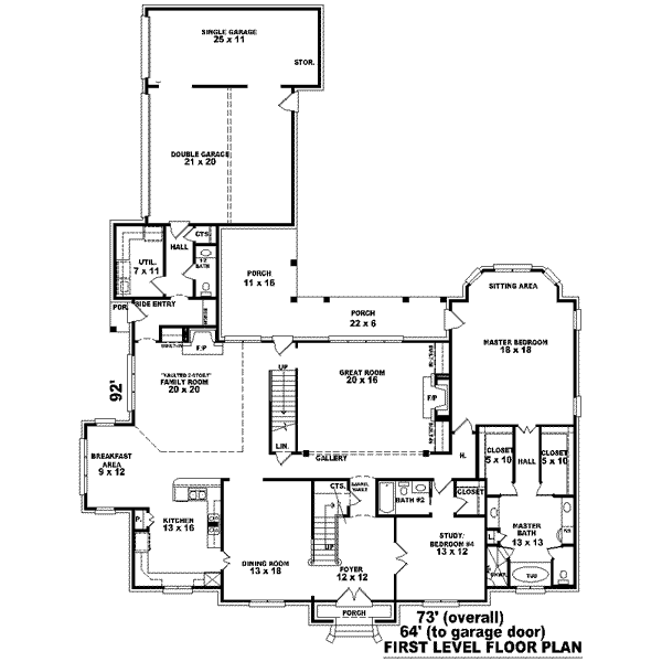 main floor house blueprint