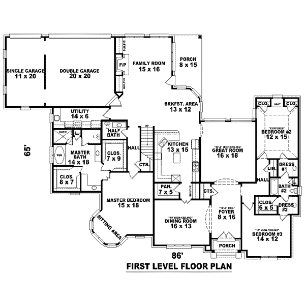 main floor house blueprint