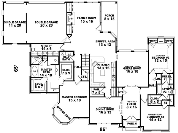 main floor house blueprint