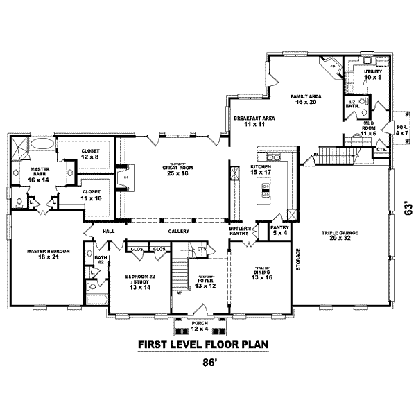 main floor house blueprint