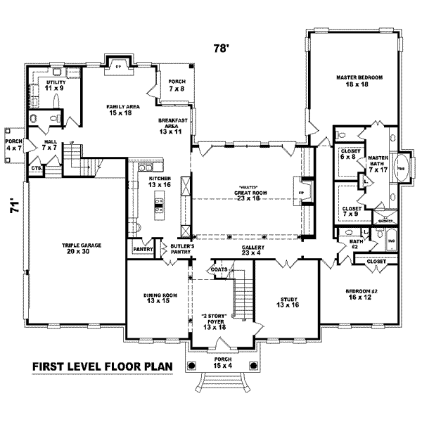 main floor house blueprint