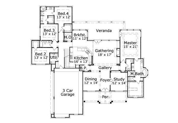 main floor house blueprint