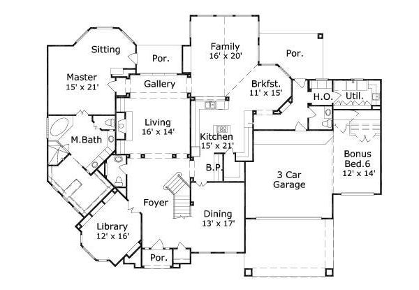 main floor house blueprint
