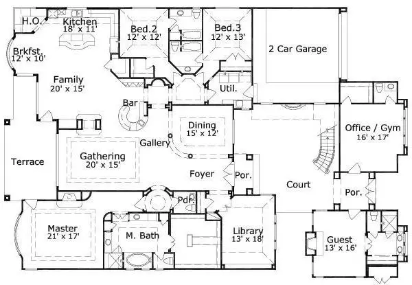 main floor house blueprint