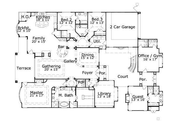 main floor house blueprint