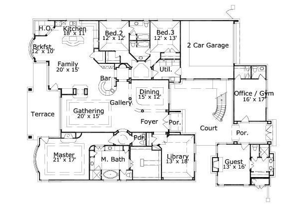 main floor house blueprint