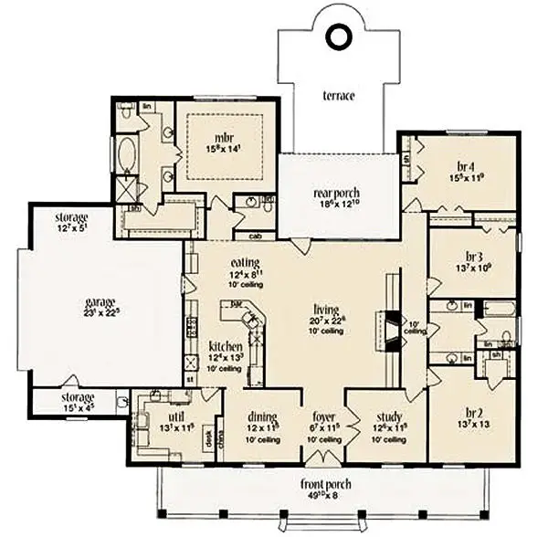 main floor house blueprint