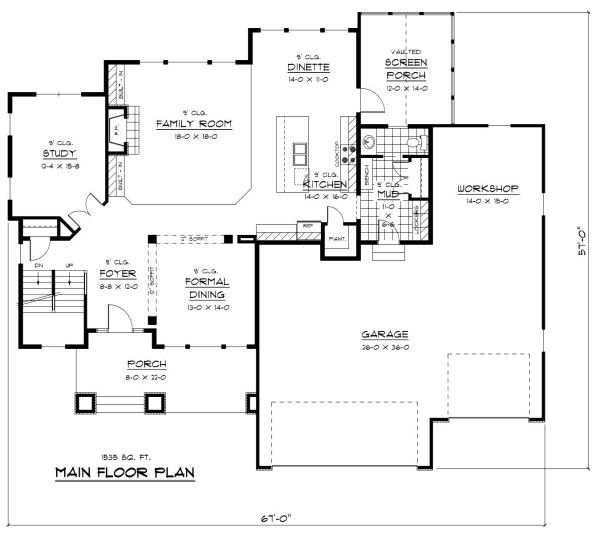 main floor house blueprint