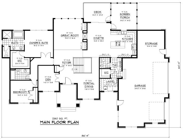 main floor house blueprint
