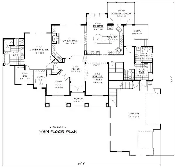 main floor house blueprint