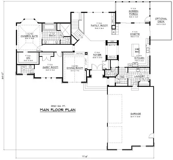 main floor house blueprint