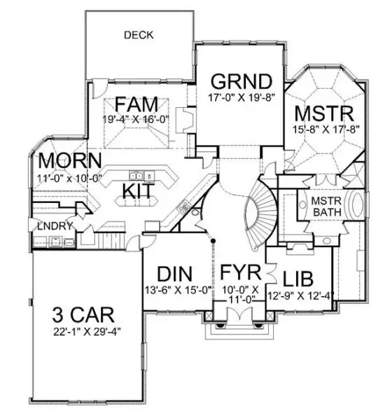 main floor house blueprint