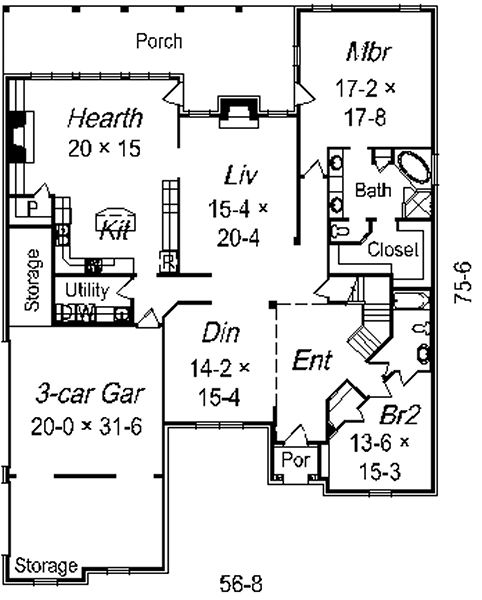 main floor house blueprint