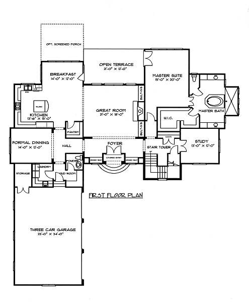 main floor house blueprint