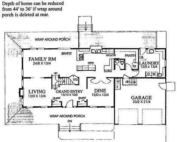 main floor house blueprint