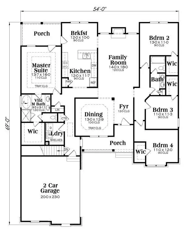 main floor house blueprint