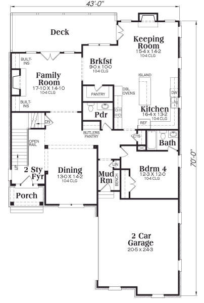 main floor house blueprint