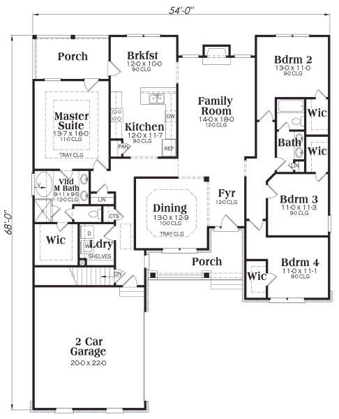 main floor house blueprint