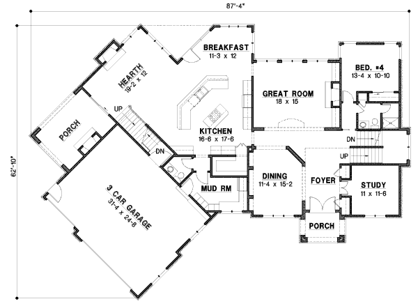 main floor house blueprint
