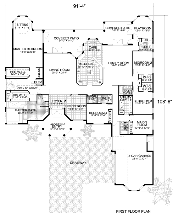 main floor house blueprint