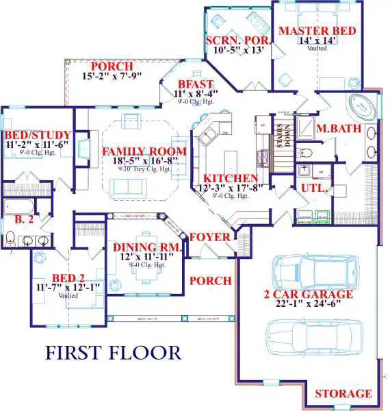 main floor house blueprint