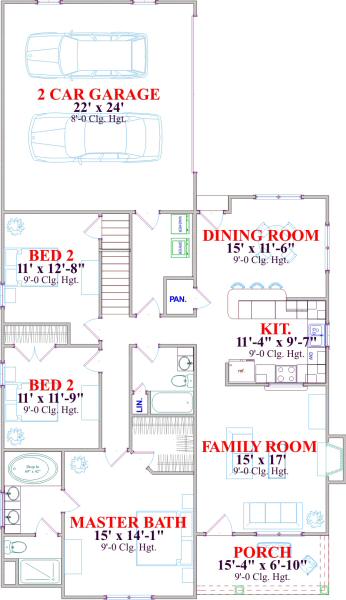 main floor house blueprint