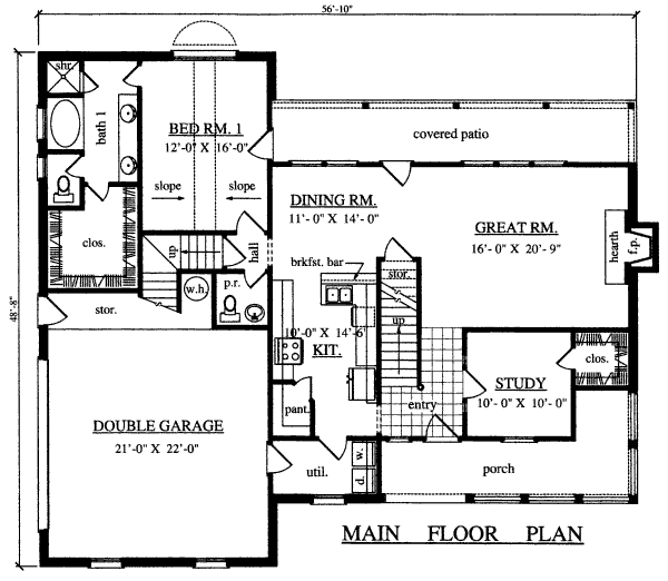 main floor house blueprint