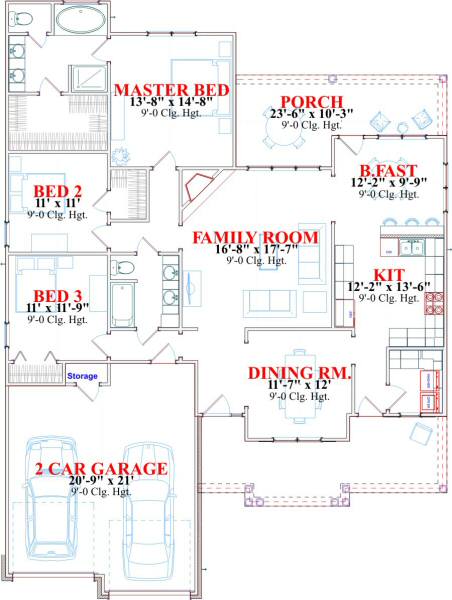 main floor house blueprint
