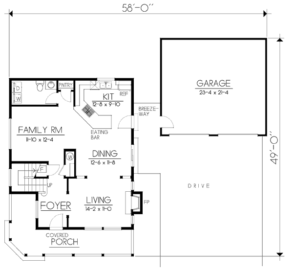 main floor house blueprint