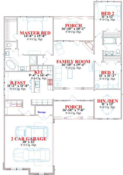 main floor house blueprint