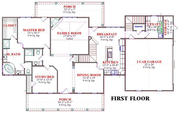 main floor house blueprint