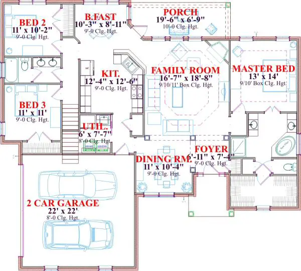 main floor house blueprint