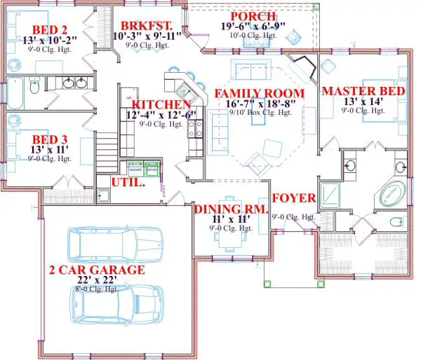 main floor house blueprint
