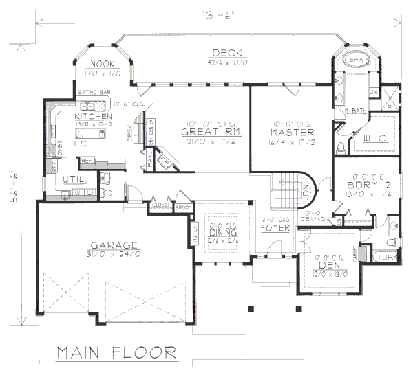 main floor house blueprint