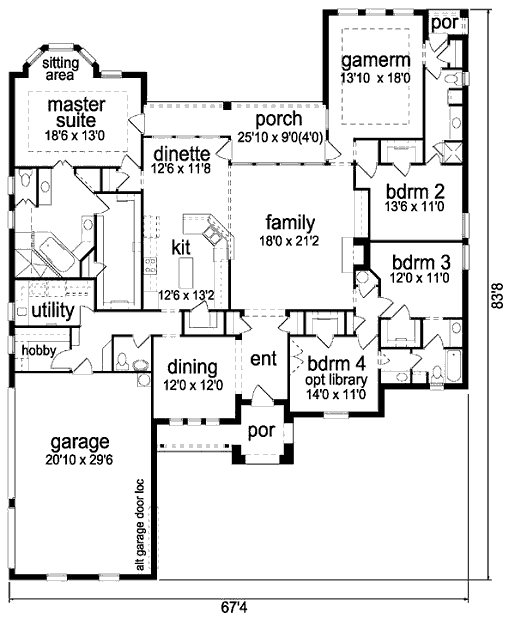 main floor house blueprint