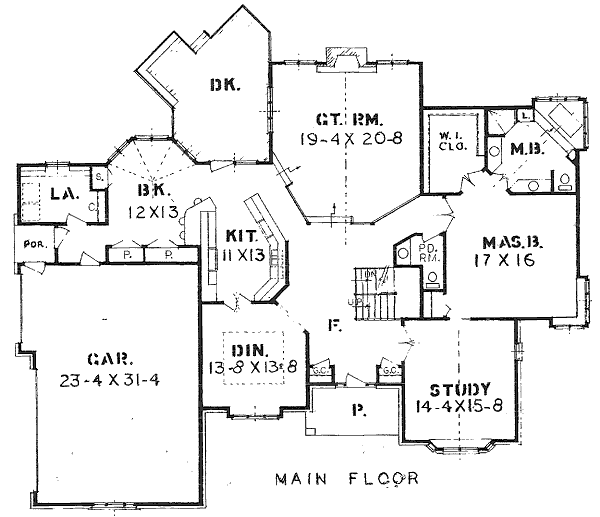 main floor house blueprint