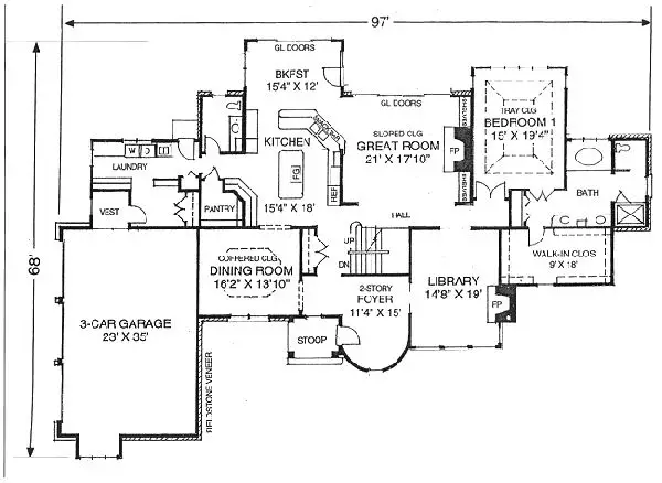 main floor house blueprint