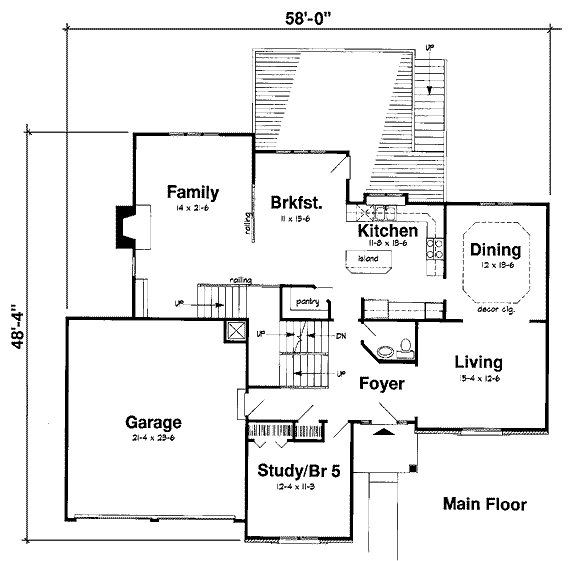 main floor house blueprint