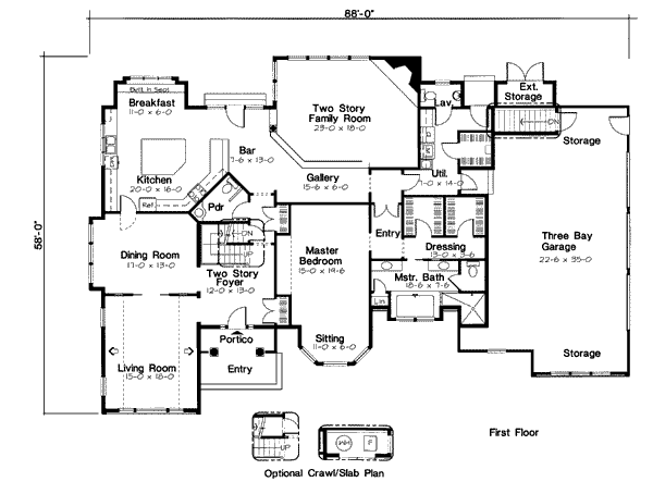 main floor house blueprint