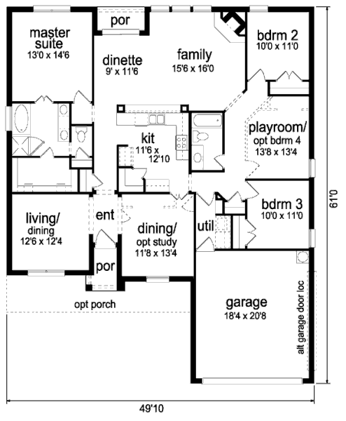 main floor house blueprint